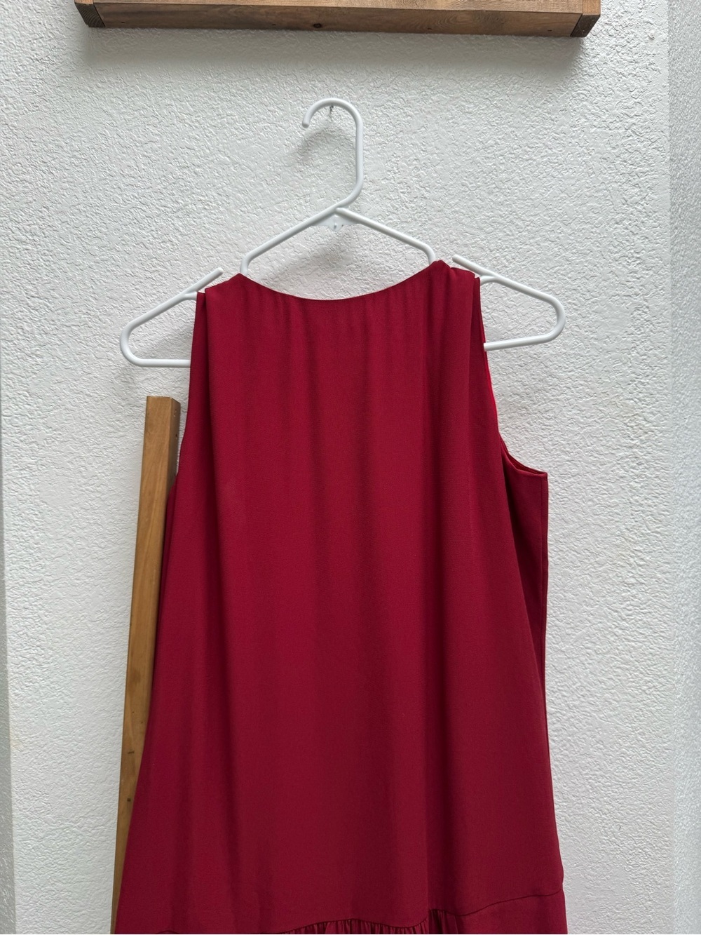 La Vie Delight Great Gatsby Dress Sleeveless Tiered Midi Dress in Wine Red M - Picture 11 of 12